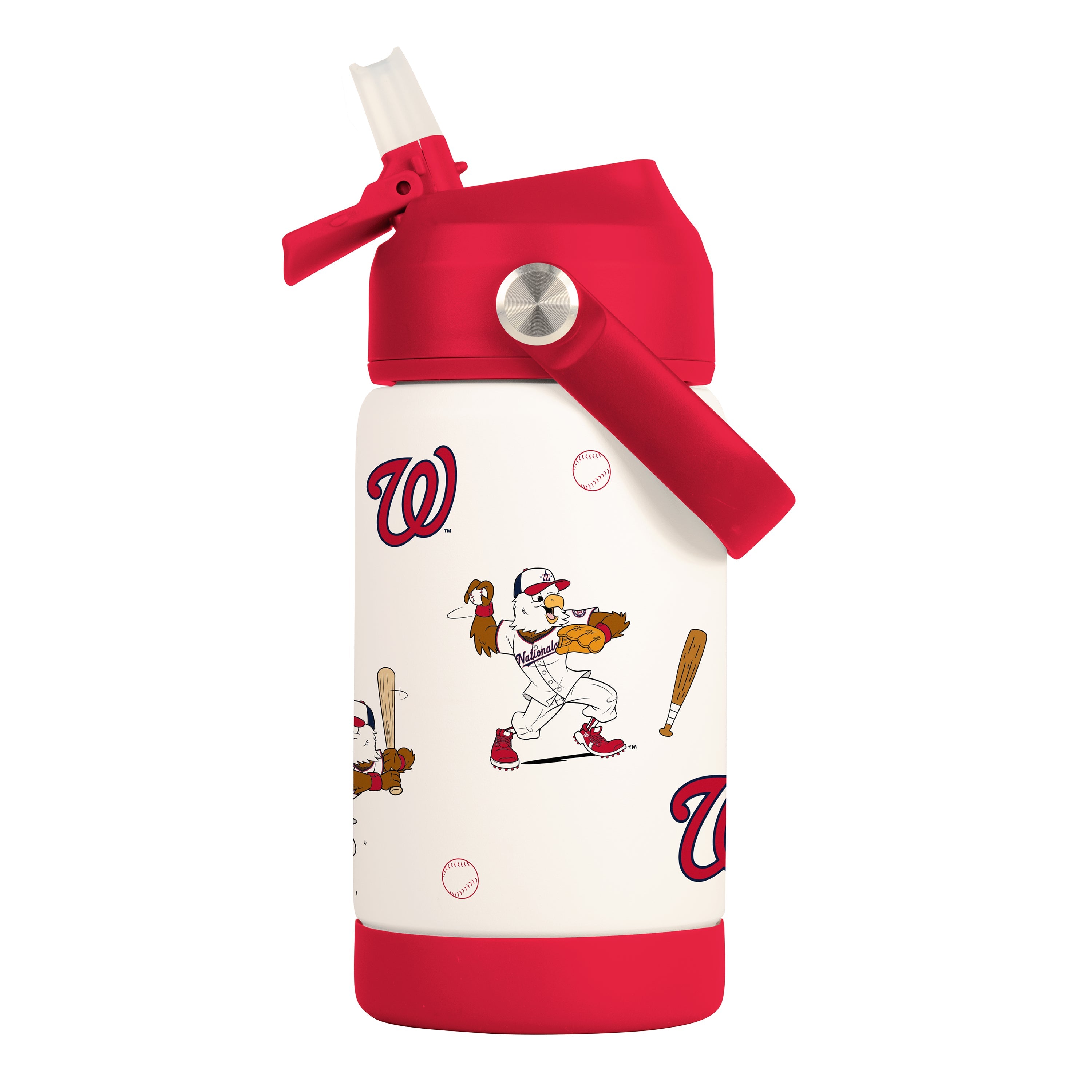 Washington Nationals 12oz Mascot SS Kids Bottle - Sports Gifts, Sports Memorabilia, Sports Collectibles, Fan Shop