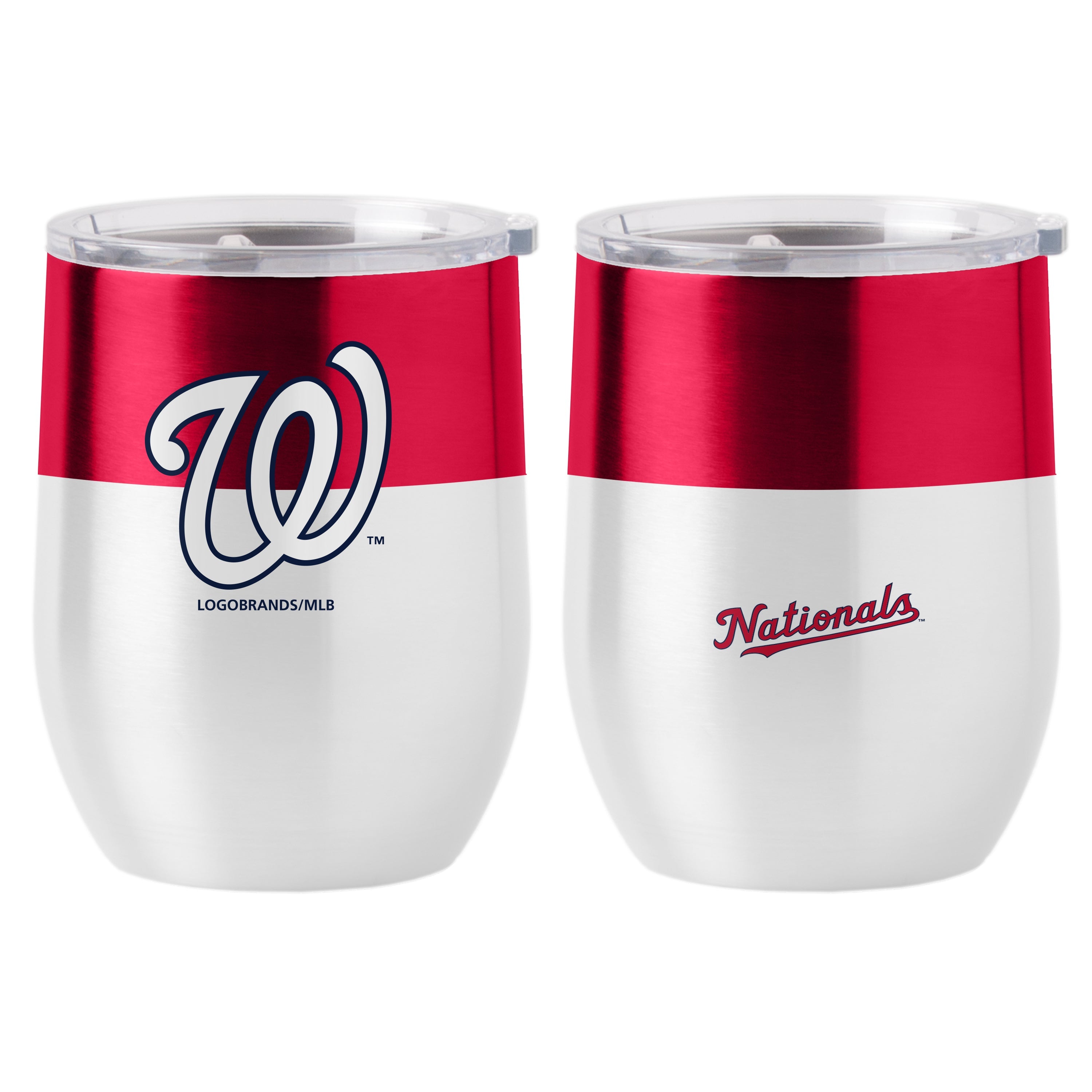 Washington Nat'ls Color Block 16 oz Stainless Curved Beverage