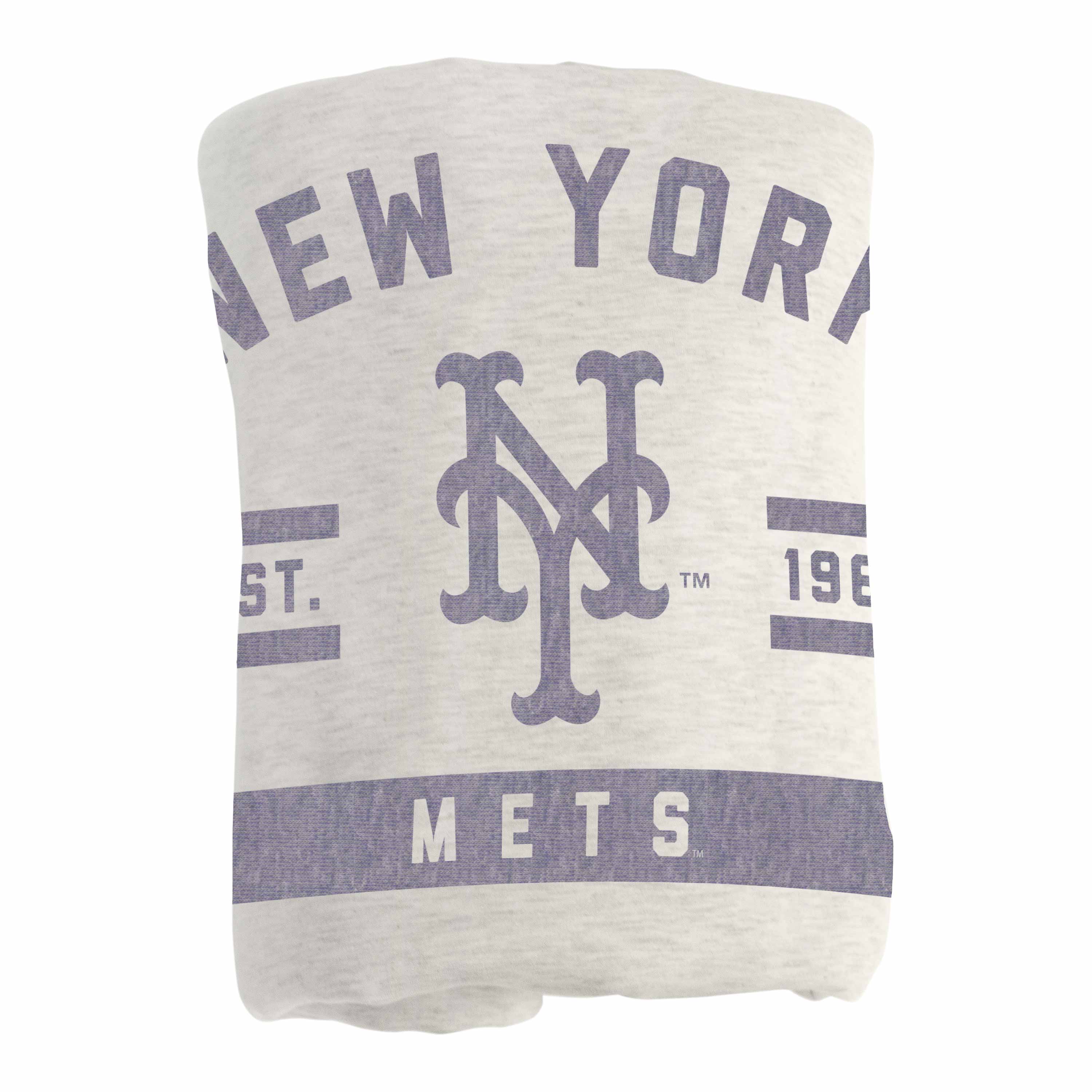 New York Mets Oatmeal Sweatshirt Blanket - Sports Gifts, Sports Memorabilia, Sports Collectibles, Fan Shop
