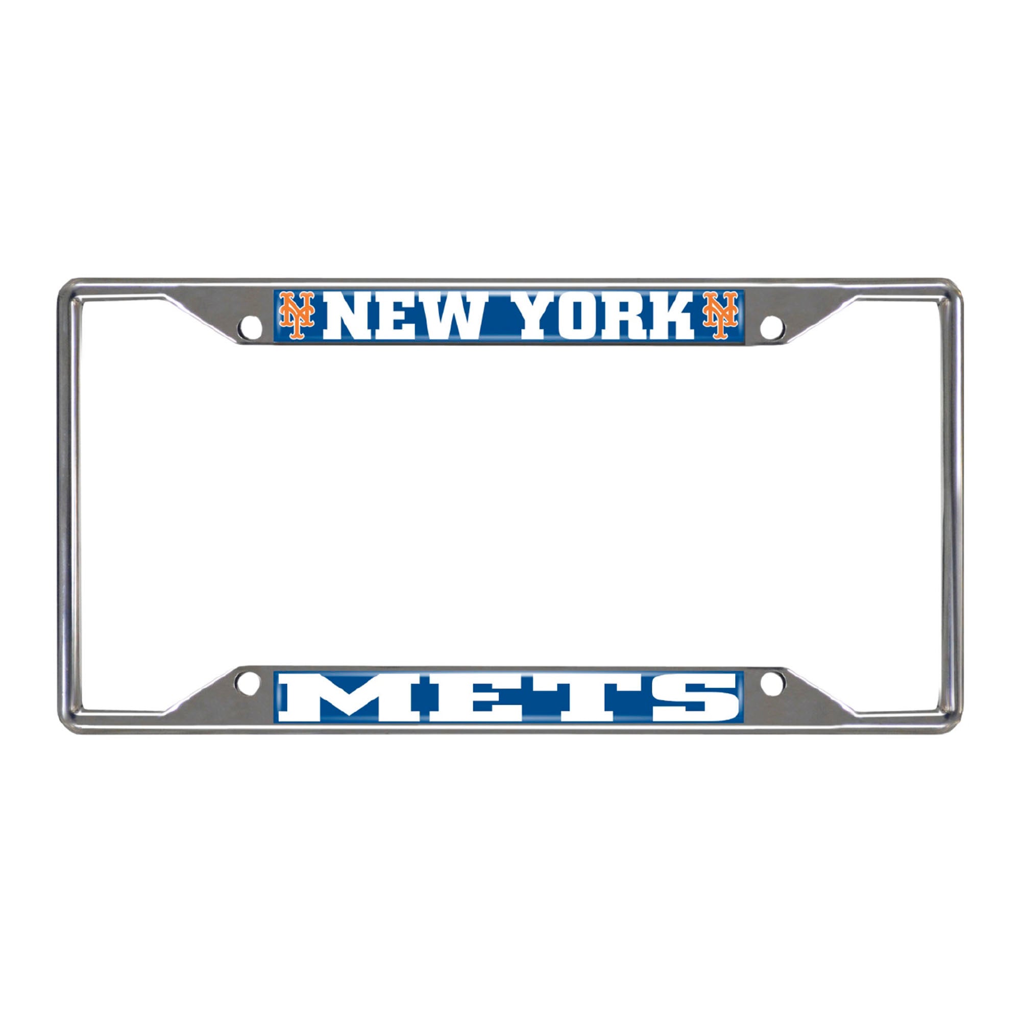 NY Mets Chrome License Plate Frame