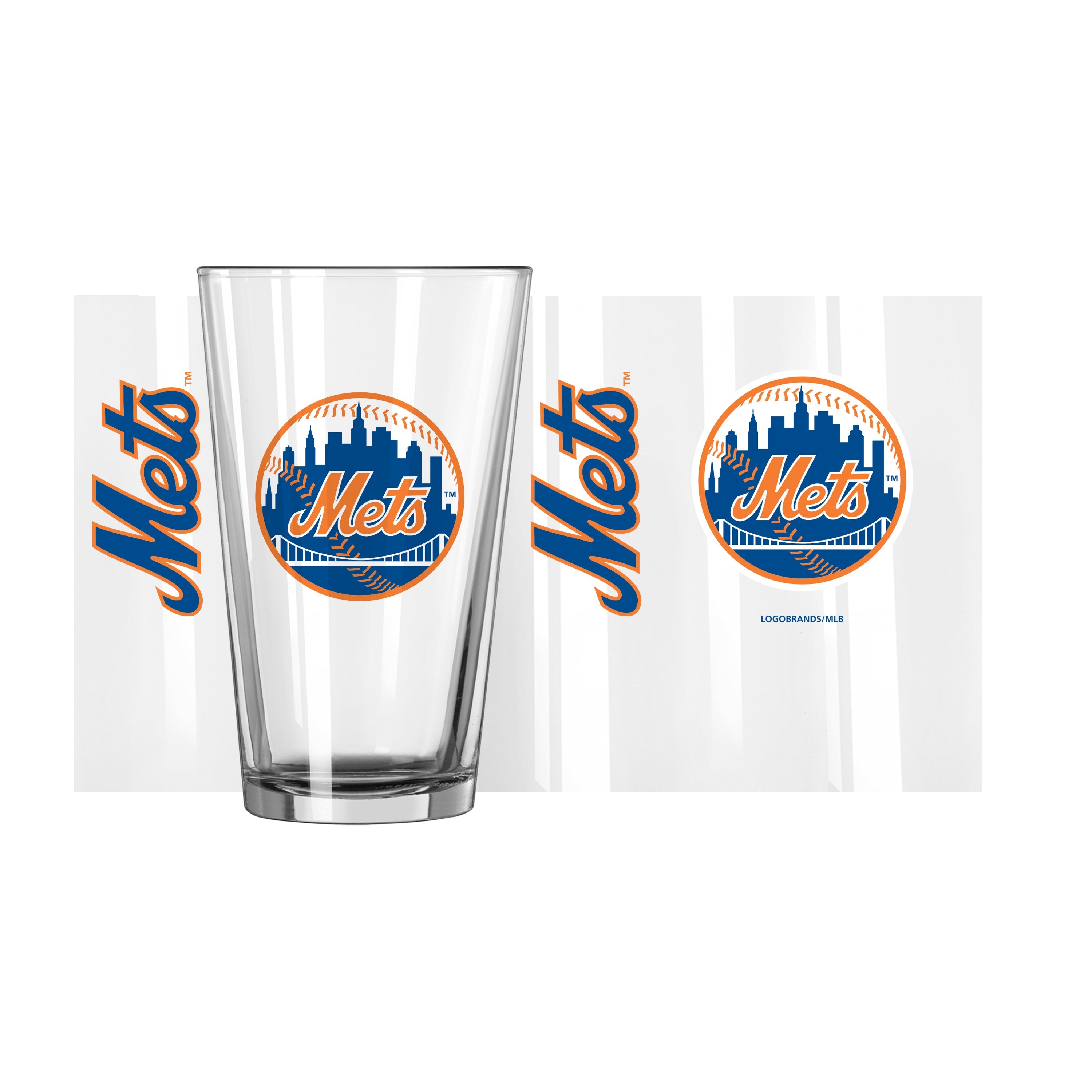 New York Mets 16oz Color Gameday Pint Glass - Sports Gifts, Sports Memorabilia, Sports Collectibles, Fan Shop