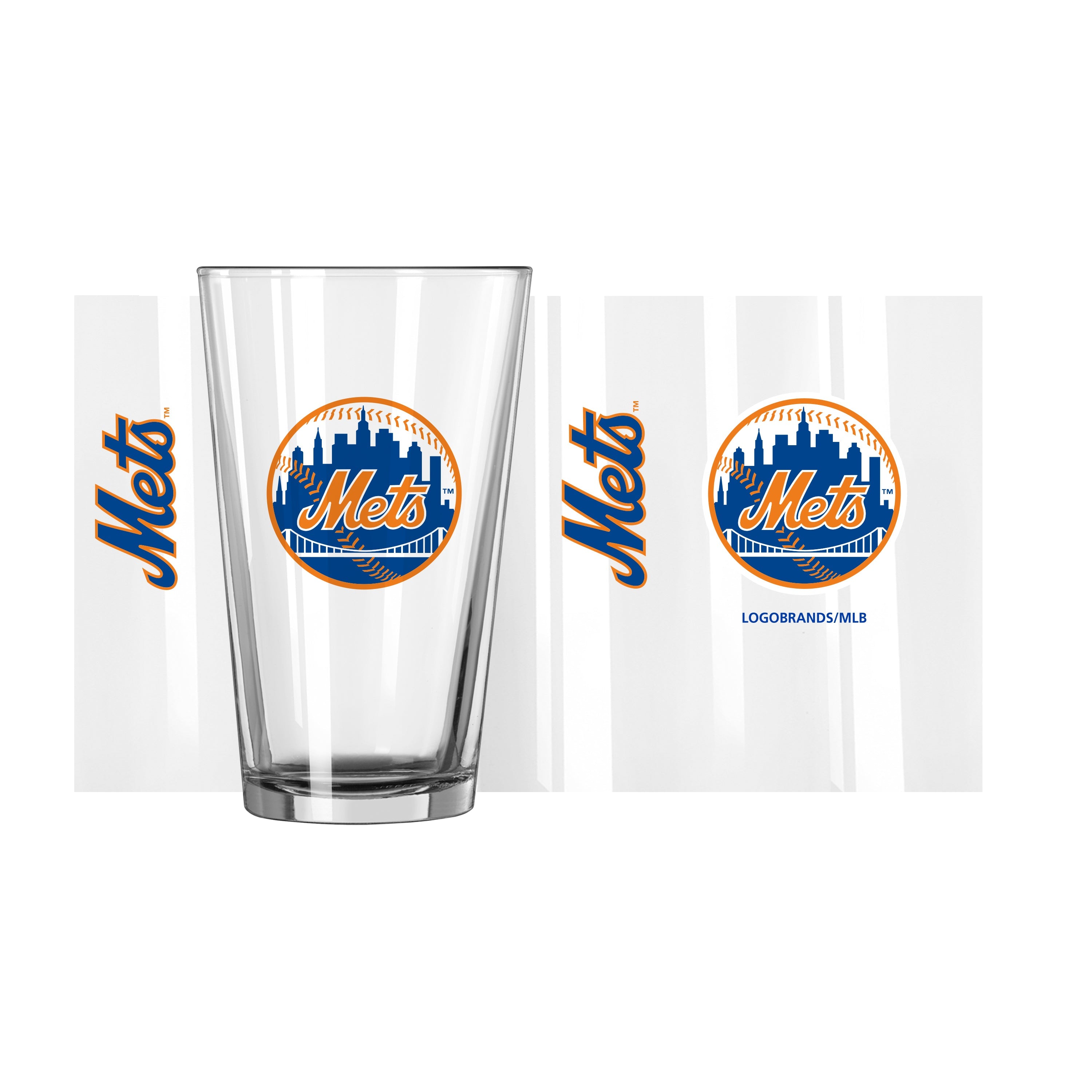 New York Mets 16oz Color Gameday Pint Glass
