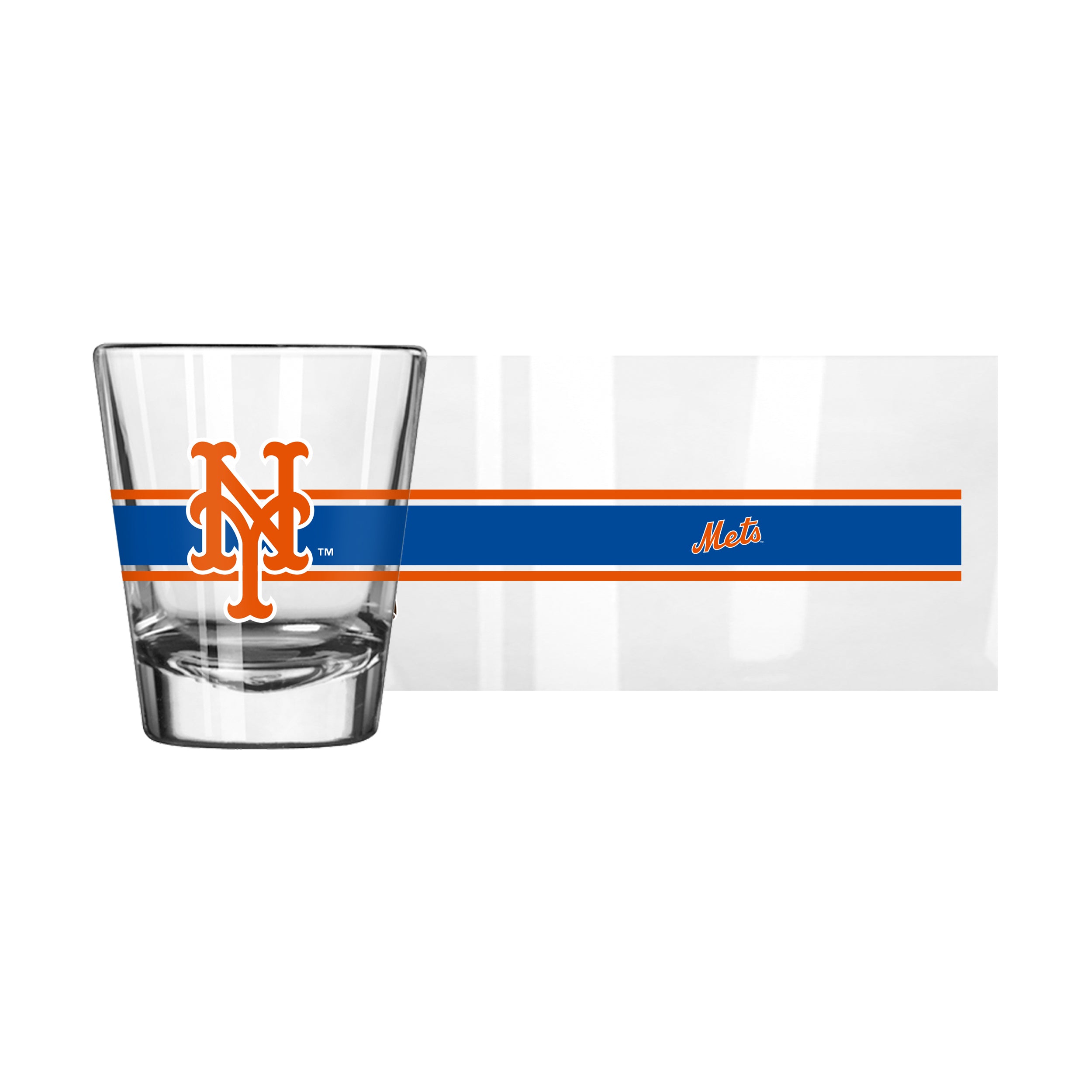 New York Mets 2oz Stripe Shot Glass - Sports Gifts, Sports Memorabilia, Sports Collectibles, Fan Shop