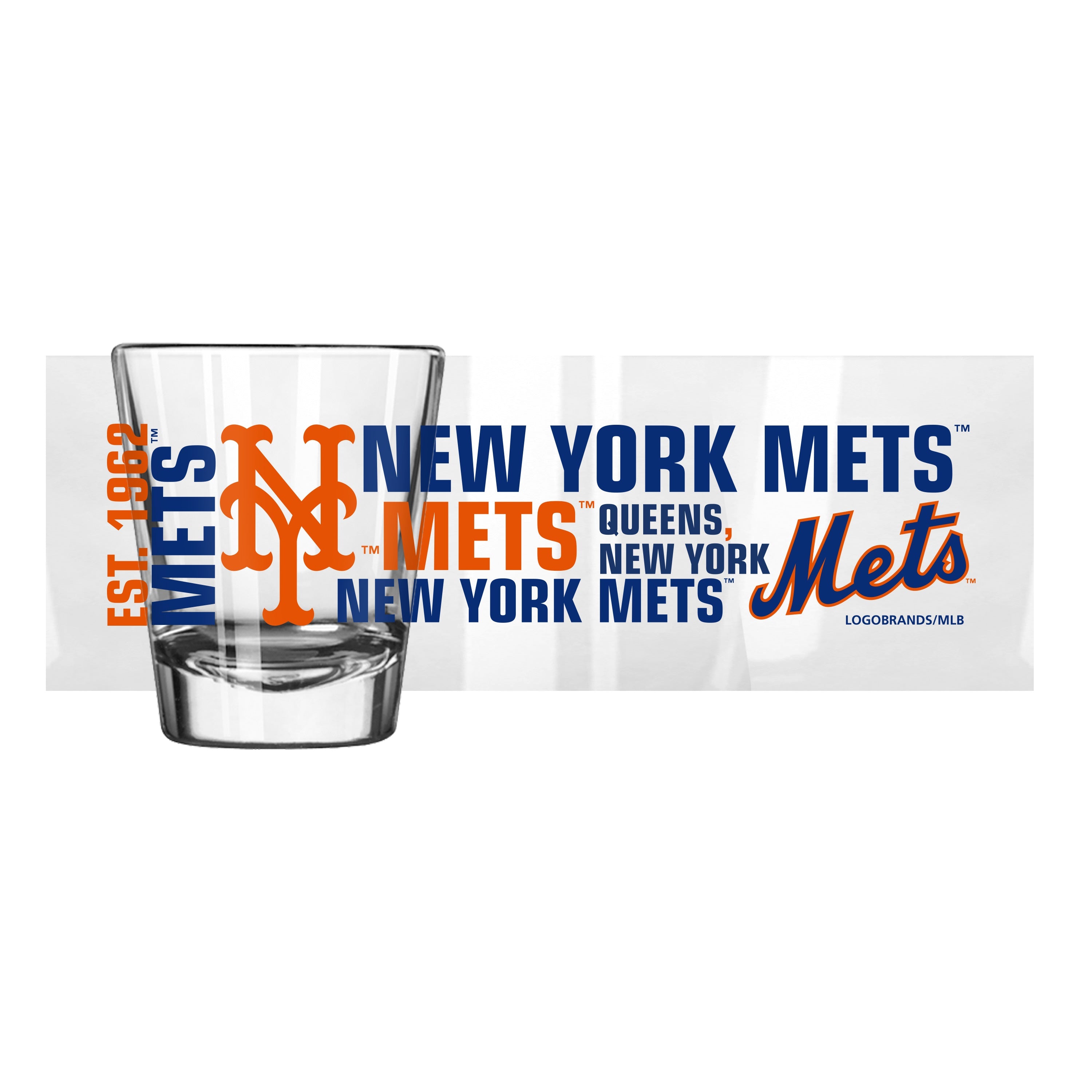 New York Mets 2oz Spirit Shot Glass - Sports Gifts, Sports Memorabilia, Sports Collectibles, Fan Shop