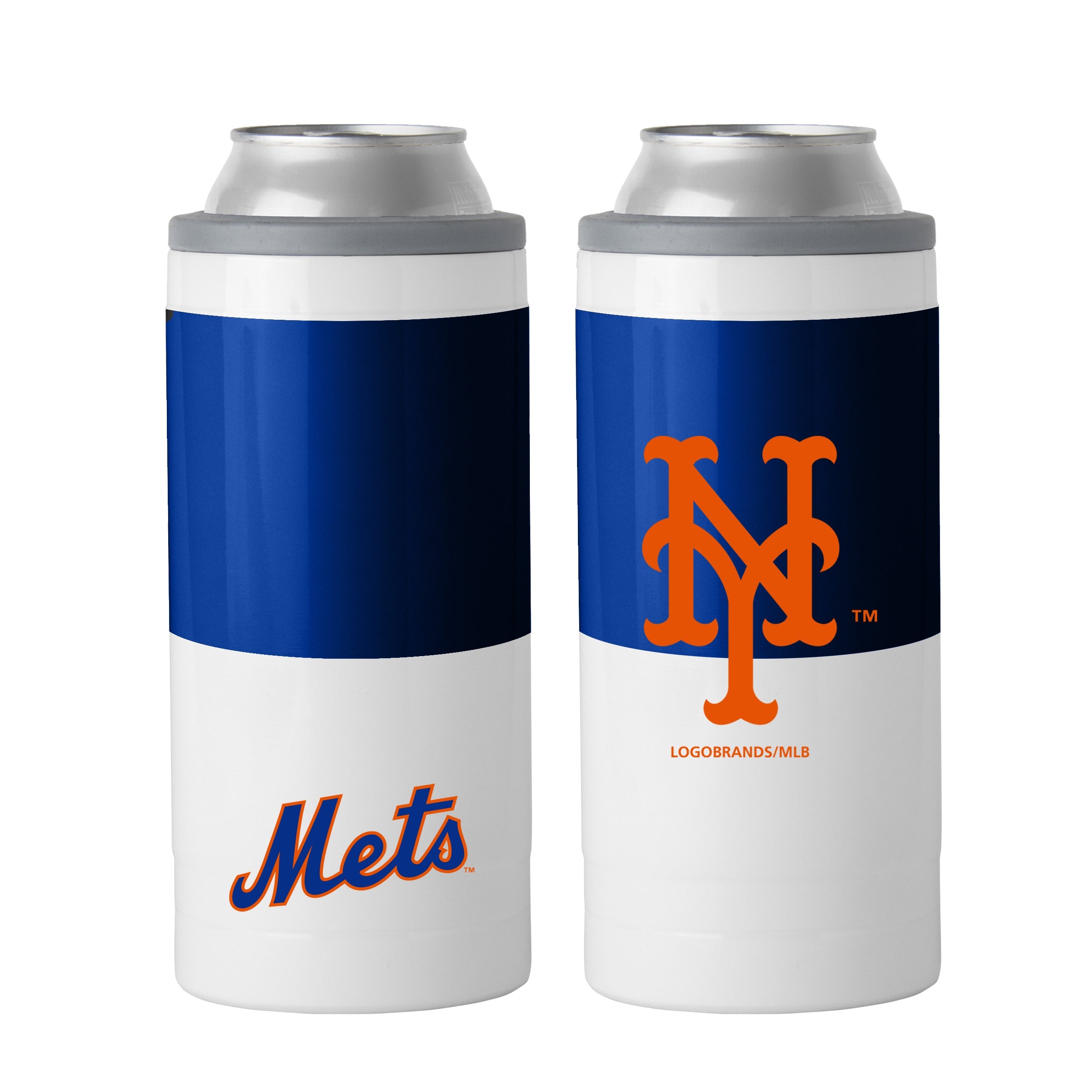 New York Mets 12oz Colorblock Slim Can Coolie