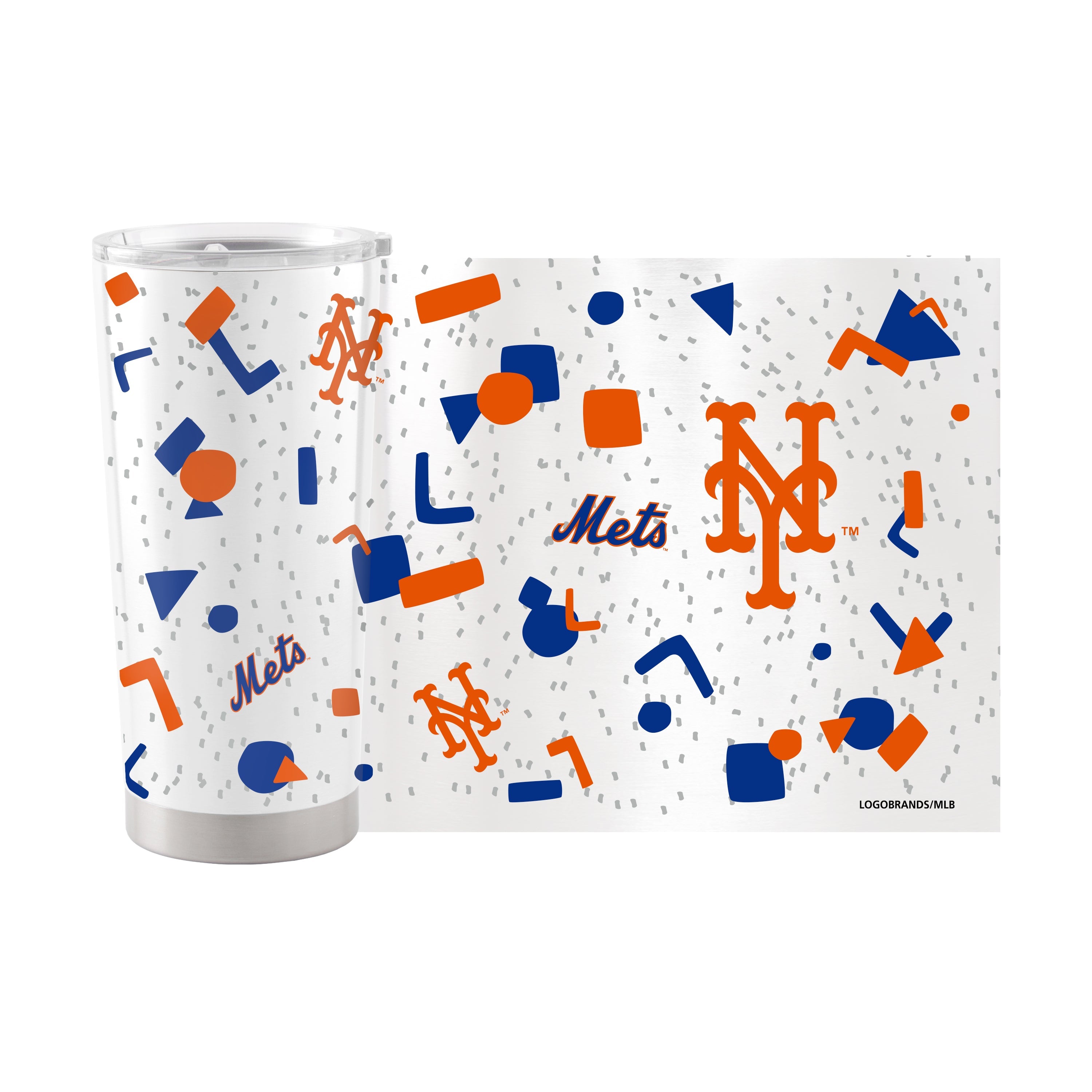 New York Mets 20oz Flashback Stainless Steel Tumbler - Sports Gifts, Sports Memorabilia, Sports Collectibles, Fan Shop