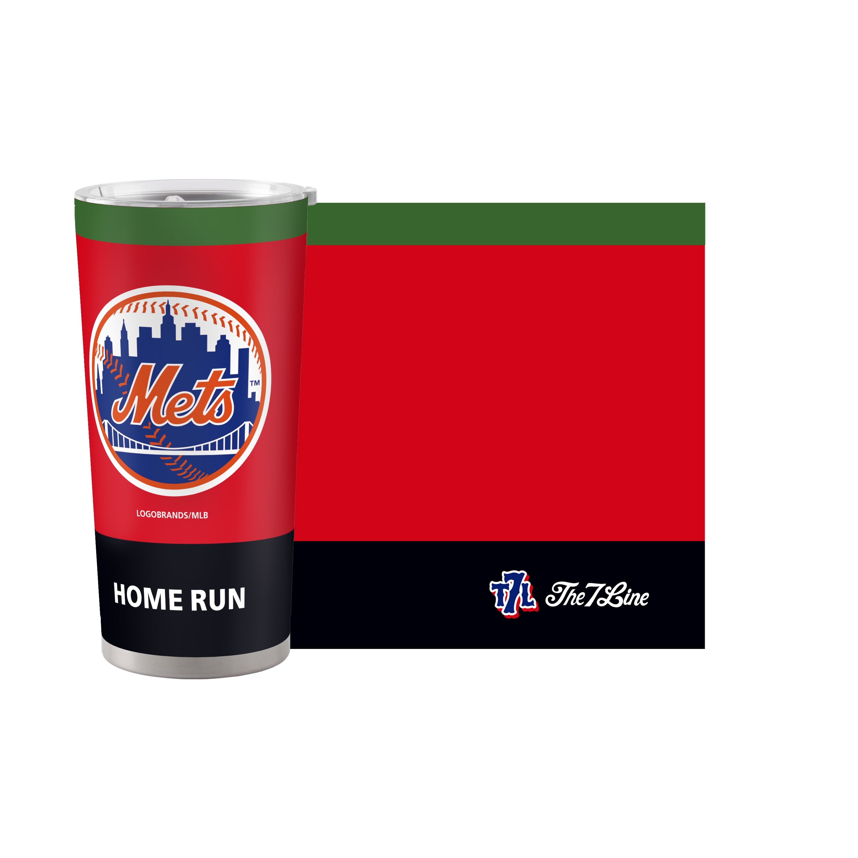 NY Mets 20oz 7Line Home Run Stainless Tumbler - Sports Gifts, Sports Memorabilia, Sports Collectibles, Fan Shop