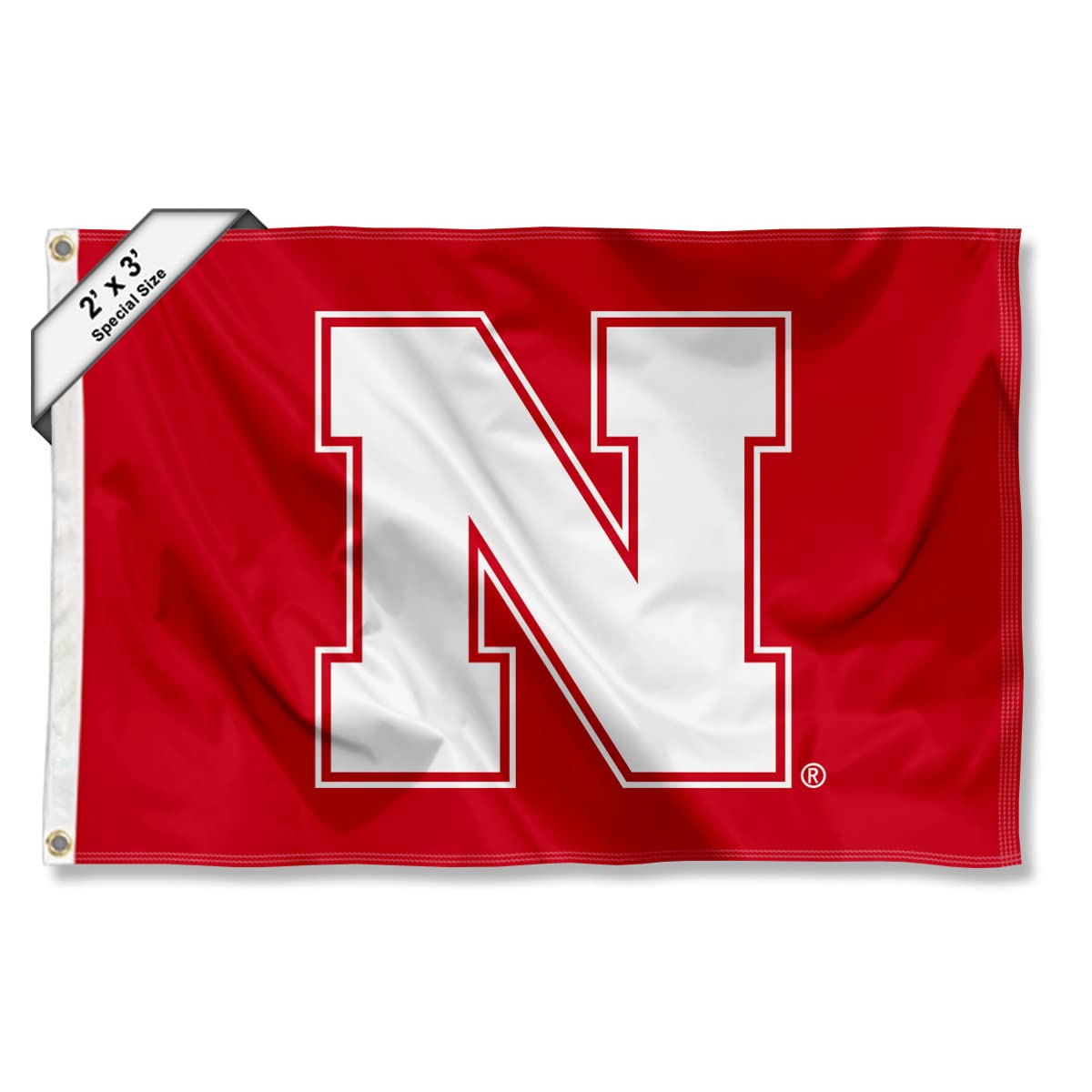 College Flags & Banners Co. Nebraska Cornhuskers Small 2x3 Foot Flag - Sports Collectibles, Sports Memorabilia, Sports Fan Shop, Sports Gifts