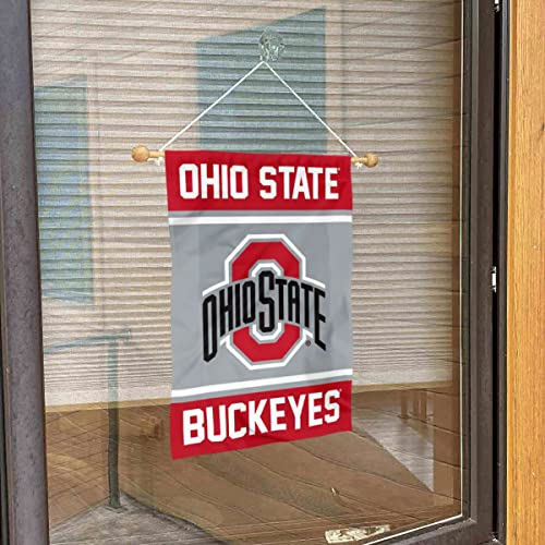 College Flags & Banners Co. Ohio State Buckeyes Window Wall Banner Hanging Flag with Suction Cup - Sports Collectibles, Sports Memorabilia, Sports Fan Shop, Sports Gifts