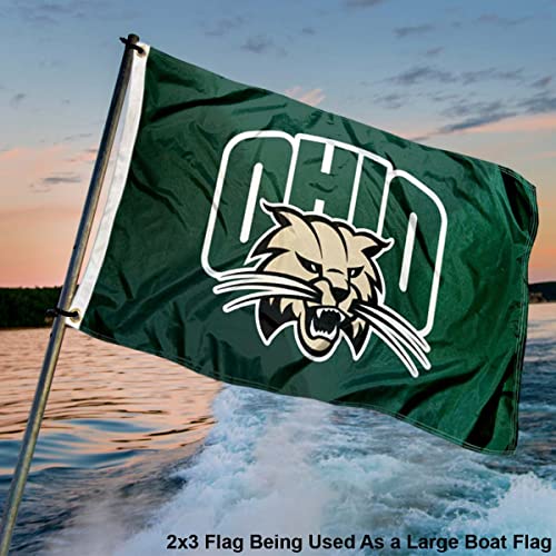 College Flags & Banners Co. Ohio Bobcats 2x3 Foot Flag - Sports Collectibles, Sports Memorabilia, Sports Fan Shop, Sports Gifts