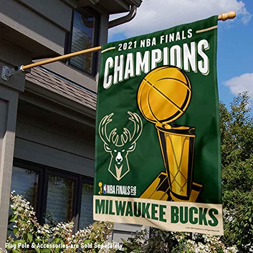 WinCraft Milwaukee Bucks 2021 Finals Champions House Banner Flag - Sports Collectibles, Sports Memorabilia, Sports Fan Shop, Sports Gifts