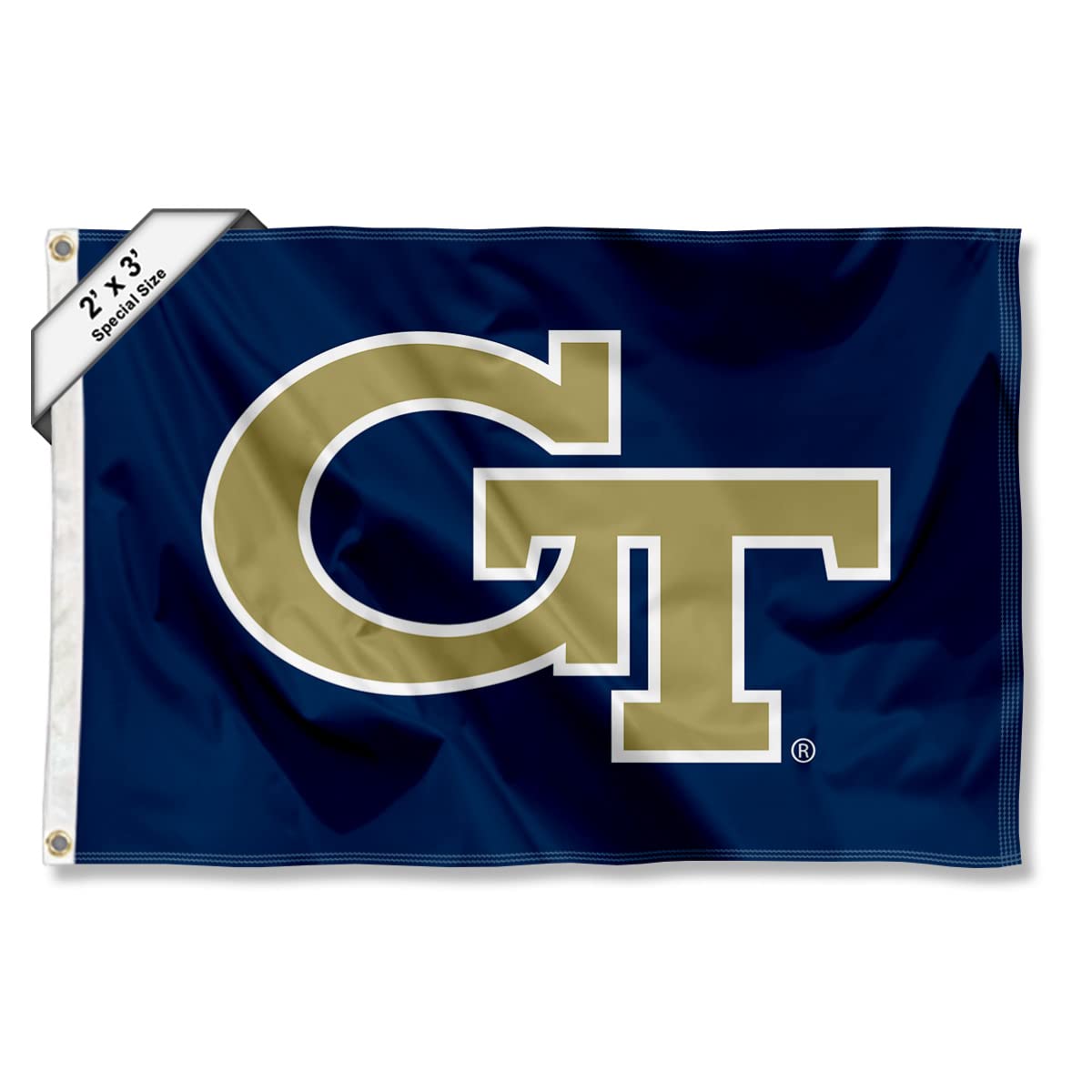 College Flags & Banners Co. Georgia Tech Yellow Jackets Small 2x3 Foot Flag - Sports Collectibles, Sports Memorabilia, Sports Fan Shop, Sports Gifts