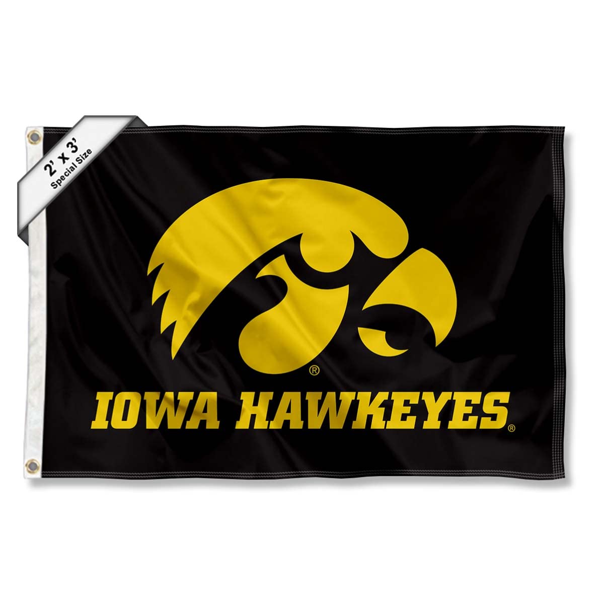 College Flags & Banners Co. Hawkeyes Small 2x3 Foot Flag - Sports Collectibles, Sports Memorabilia, Sports Fan Shop, Sports Gifts
