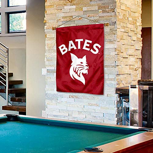 Bates College Bobcats Double Sided House Flag and Wood Banner Pole Set - Sports Collectibles, Sports Memorabilia, Sports Fan Shop, Sports Gifts