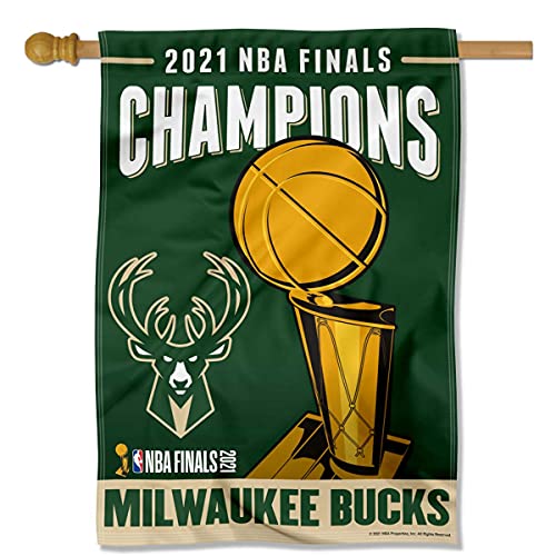 WinCraft Milwaukee Bucks 2021 Finals Champions House Banner Flag - Sports Collectibles, Sports Memorabilia, Sports Fan Shop, Sports Gifts