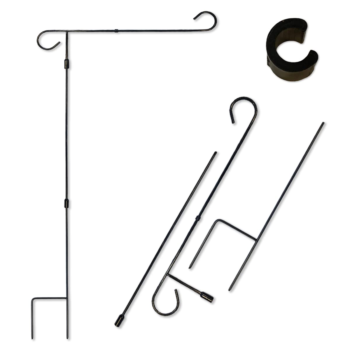 Garden Flag Holder Stand Banner Pole with Non-Slide Flag Clip - Sports Collectibles, Sports Memorabilia, Sports Fan Shop, Sports Gifts