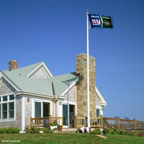 WinCraft NY Giants and New York Jets House Divided Flag - Sports Collectibles, Sports Memorabilia, Sports Fan Shop, Sports Gifts