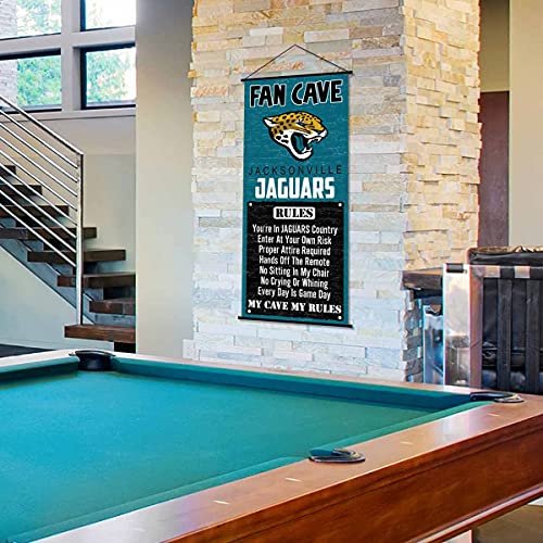 WinCraft Jacksonville Jaguars Man Cave Fan Banner Wall Door Scroll - Sports Collectibles, Sports Memorabilia, Sports Fan Shop, Sports Gifts