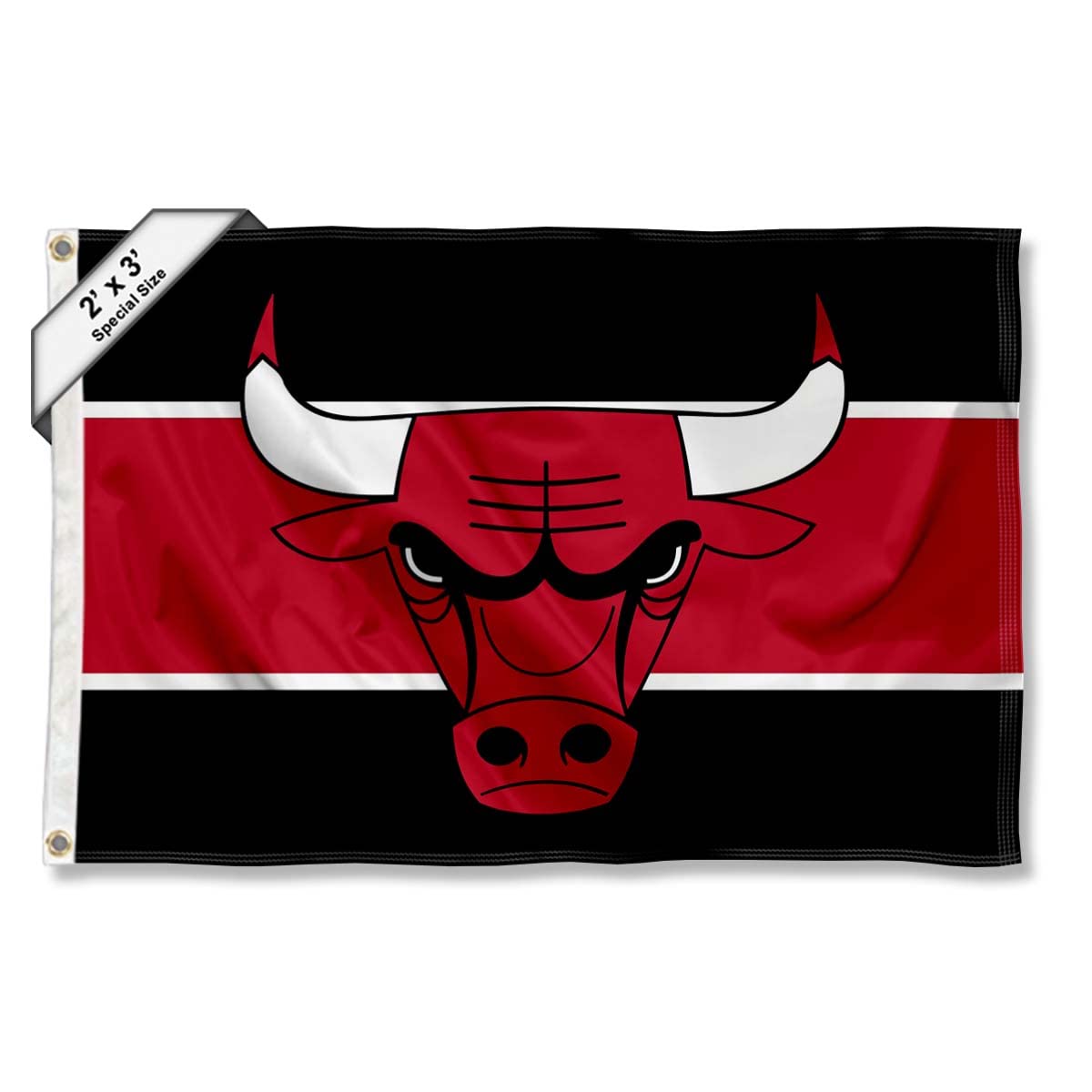 WinCraft Chicago Bulls Small 2x3 Foot Banner Flag - Sports Collectibles, Sports Memorabilia, Sports Fan Shop, Sports Gifts