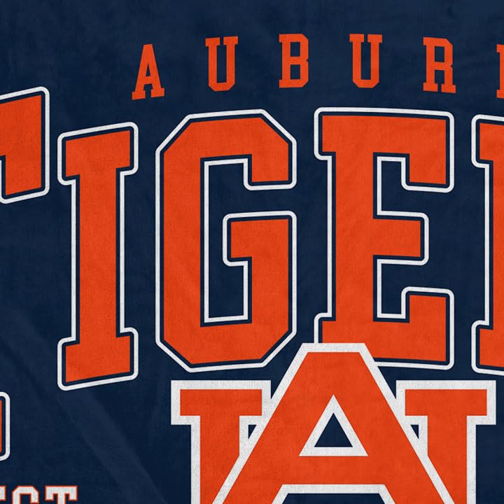 NCAA Auburn Tigers Vintage Arch Block Ultra Soft Blanket - Sports Gifts, Sports Memorabilia, Sports Collectibles, Fan Shop
