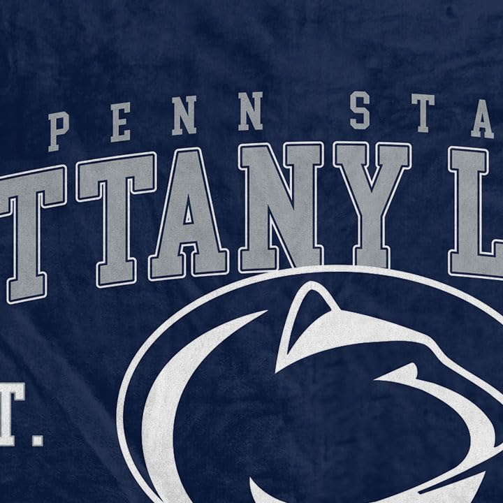 NCAA Penn State Nittany Lions Vintage Arch Block Ultra Soft Blanket - Sports Gifts, Sports Memorabilia, Sports Collectibles, Fan Shop