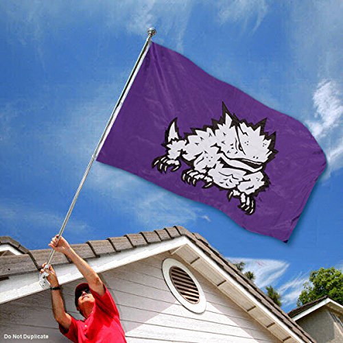 College Flags & Banners Co. Texas Christian Horned Frogs Embroidered and Stitched Nylon Flag - Sports Collectibles, Sports Memorabilia, Sports Fan Shop, Sports Gifts