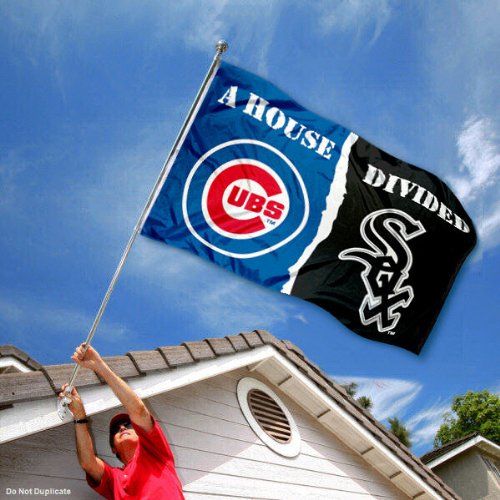 WinCraft Chicago Baseball Team House Divided Flag - Sports Collectibles, Sports Memorabilia, Sports Fan Shop, Sports Gifts