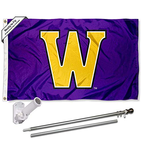 College Flags & Banners Co. Williams College Ephs Flag and Pole Bracket Mount Bundle - Sports Collectibles, Sports Memorabilia, Sports Fan Shop, Sports Gifts