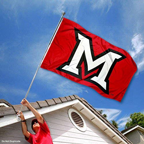 Miami Redhawks Beveled M Flag and USA 3x5 Flag Set - Sports Collectibles, Sports Memorabilia, Sports Fan Shop, Sports Gifts