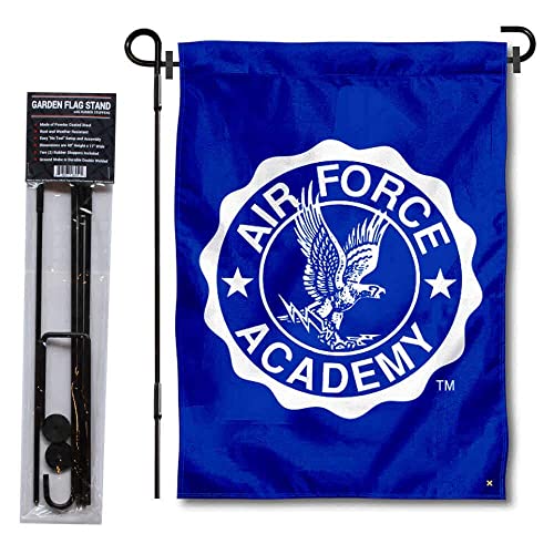 College Flags & Banners Co. Air Force Fightin Falcons Double Logo Garden Flag and Flag Stand Pole Holder Set - Sports Collectibles, Sports Memorabilia, Sports Fan Shop, Sports Gifts