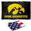 College Flags & Banners Co. University of Iowa Hawkeyes and USA Flag 3x5 Set - Sports Collectibles, Sports Memorabilia, Sports Fan Shop, Sports Gifts