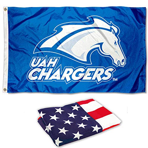 College Flags & Banners Co. Alabama Huntsville Chargers Flag and USA 3x5 Flag Set - Sports Collectibles, Sports Memorabilia, Sports Fan Shop, Sports Gifts