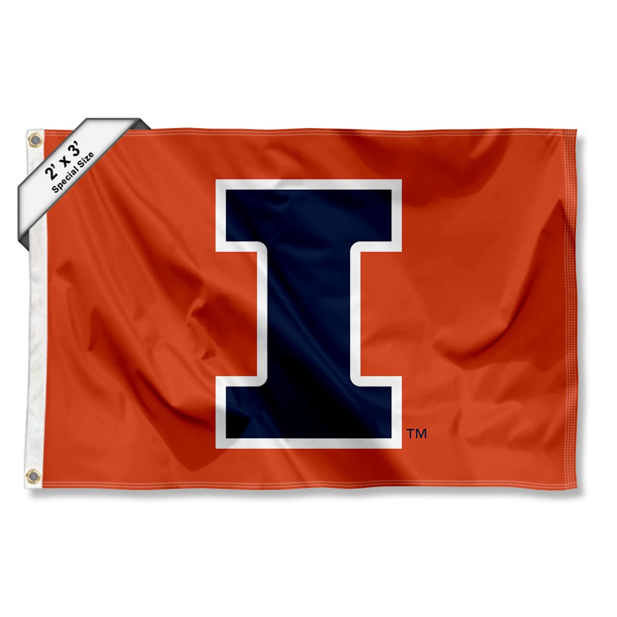 College Flags & Banners Co. Illinois Fighting Illini Small 2x3 Foot Flag - Sports Collectibles, Sports Memorabilia, Sports Fan Shop, Sports Gifts