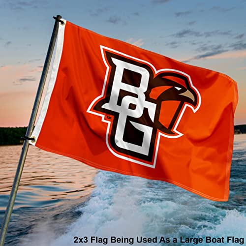 College Flags & Banners Co. Bowling Green State Falcons Small 2x3 Foot Flag - Sports Collectibles, Sports Memorabilia, Sports Fan Shop, Sports Gifts