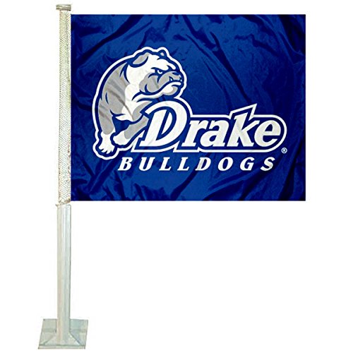 College Flags & Banners Co. Drake Bulldogs Car and Auto Flag - Sports Collectibles, Sports Memorabilia, Sports Fan Shop, Sports Gifts