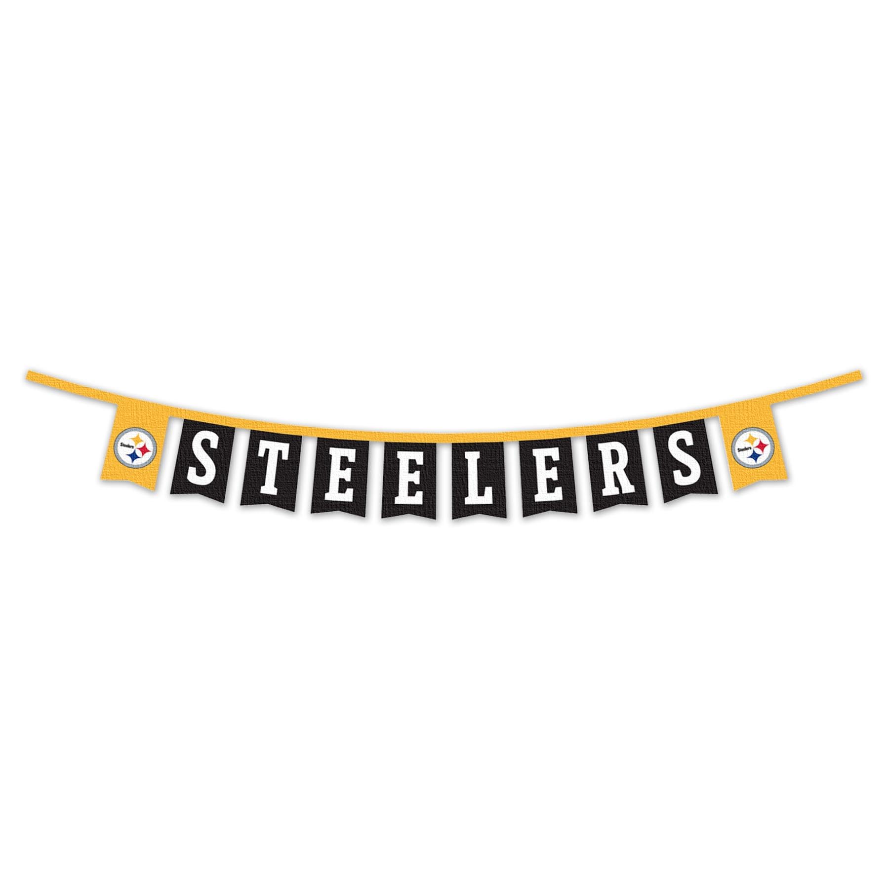 WinCraft Pittsburgh Steelers Banner String Pennant Flags - Sports Collectibles, Sports Memorabilia, Sports Fan Shop, Sports Gifts