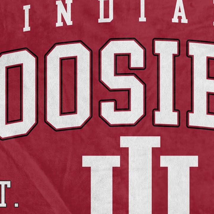 NCAA Indiana Hoosiers Vintage Arch Block Ultra Soft Blanket - Sports Gifts, Sports Memorabilia, Sports Collectibles, Fan Shop