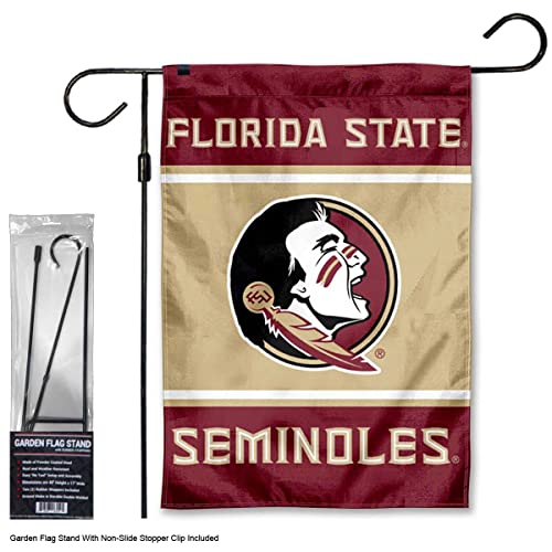 Florida State Seminoles Garden Banner Flag with Flag Pole Stand Set - Sports Collectibles, Sports Memorabilia, Sports Fan Shop, Sports Gifts