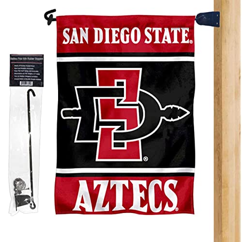 College Flags & Banners Co. SDSU Aztecs Garden Flag and Mailbox Post Pole Mount Holder Set - Sports Collectibles, Sports Memorabilia, Sports Fan Shop, Sports Gifts