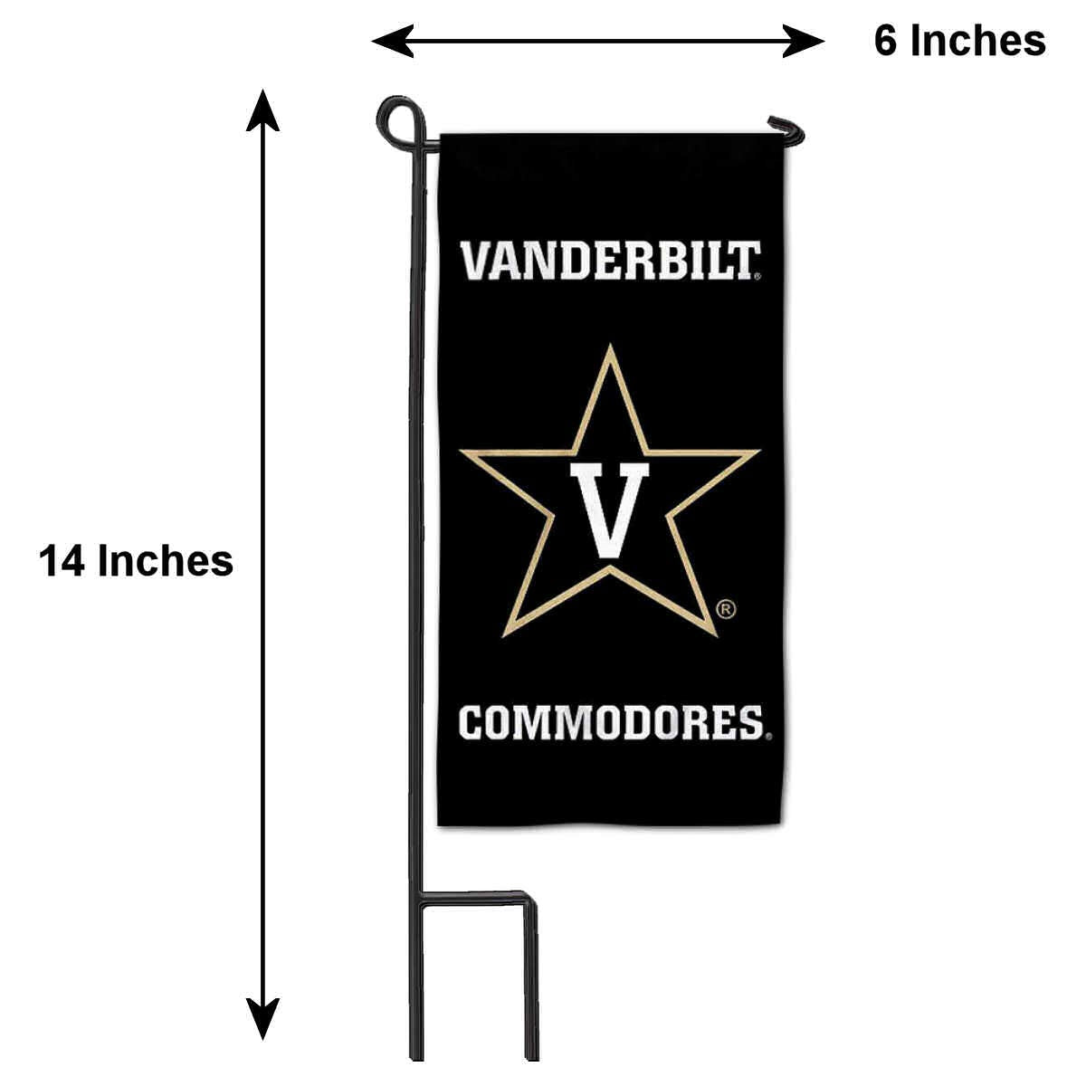 College Flags & Banners Co. Vanderbilt Commodores Mini Garden and Flower Pot Flag Topper - Sports Collectibles, Sports Memorabilia, Sports Fan Shop, Sports Gifts