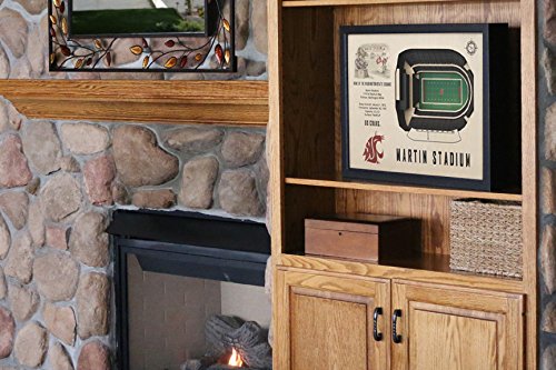 YouTheFan NCAA Washington State Cougars 25-Layer StadiumViews 3D Wall Art - Martin Stadium - Sports Collectibles, Sports Memorabilia, Sports Fan Shop, Sports Gifts