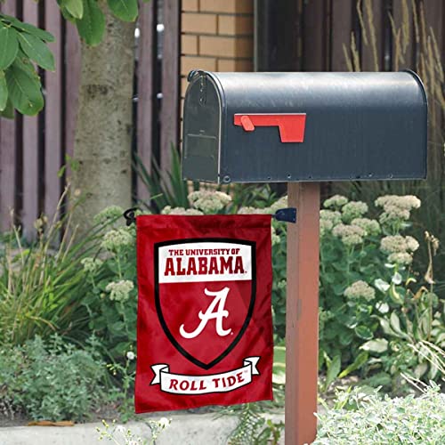 University of Alabama Roll Tide Shield Garden Flag and Mailbox Post Pole Mount Holder Set - Sports Collectibles, Sports Memorabilia, Sports Fan Shop, Sports Gifts