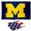 College Flags & Banners Co. University of Michigan Block M and USA Flag 3x5 Set - Sports Collectibles, Sports Memorabilia, Sports Fan Shop, Sports Gifts