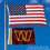 Washington Commanders Wordmark 2x3 Foot Small Flag - Sports Collectibles, Sports Memorabilia, Sports Fan Shop, Sports Gifts