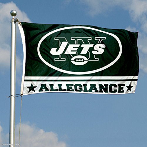 WinCraft New York Jets Double Sided Allegiance Flag - Sports Collectibles, Sports Memorabilia, Sports Fan Shop, Sports Gifts