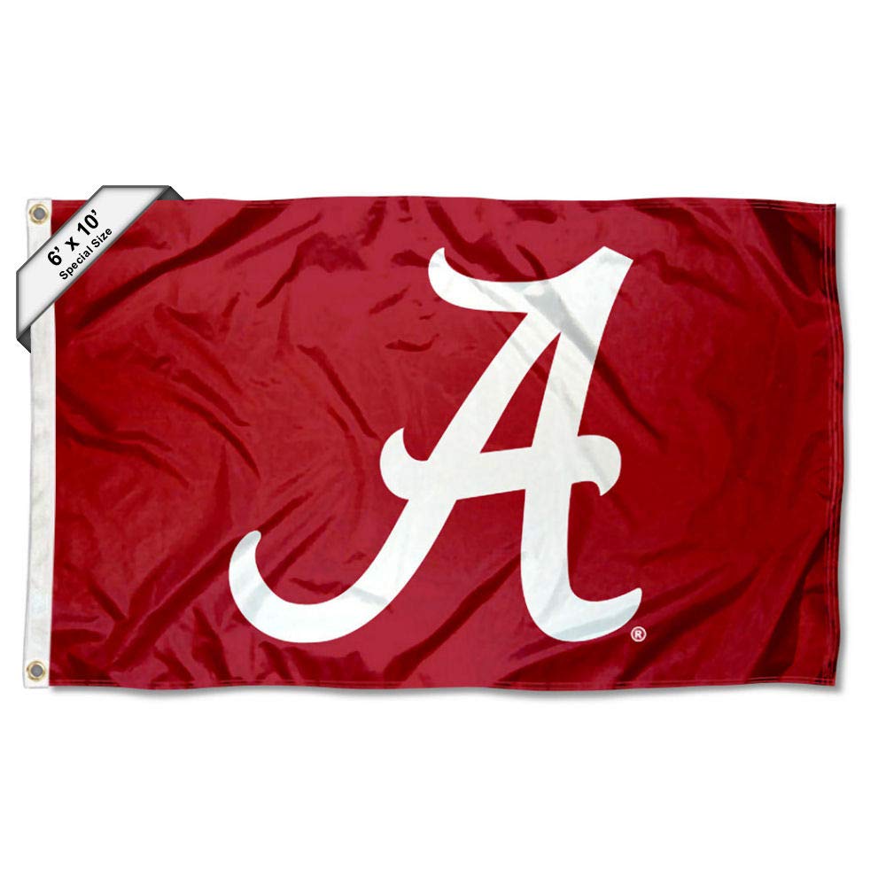 College Flags & Banners Co. Alabama Crimson Tide 6x10 Feet Script A Large Flag - Sports Collectibles, Sports Memorabilia, Sports Fan Shop, Sports Gifts