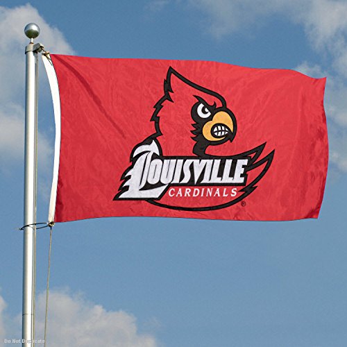 College Flags & Banners Co. Louisville Cardinals Embroidered and Stitched Nylon Flag - Sports Collectibles, Sports Memorabilia, Sports Fan Shop, Sports Gifts