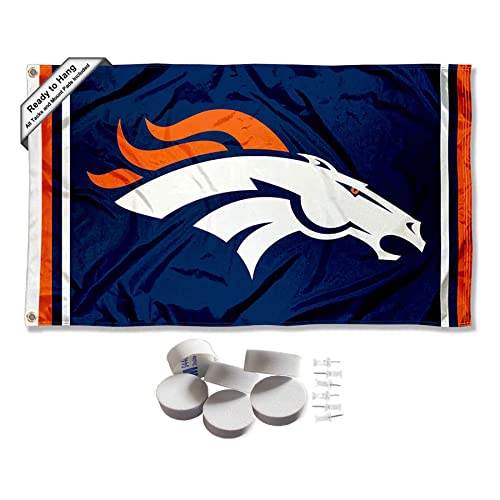 Denver Broncos Logo Banner and Tapestry Wall Tack Pads - Sports Collectibles, Sports Memorabilia, Sports Fan Shop, Sports Gifts