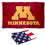 College Flags & Banners Co. U of M Gophers Flag and USA 3x5 Flag Set - Sports Collectibles, Sports Memorabilia, Sports Fan Shop, Sports Gifts