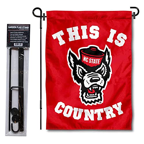 College Flags & Banners Co. This is NC State Wolfpack Country Garden Flag and Flag Stand Pole Holder Set - Sports Collectibles, Sports Memorabilia, Sports Fan Shop, Sports Gifts
